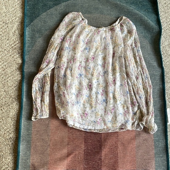 Vintage Viola Borghi Floral Pure Silk Top - Picture 9 of 16